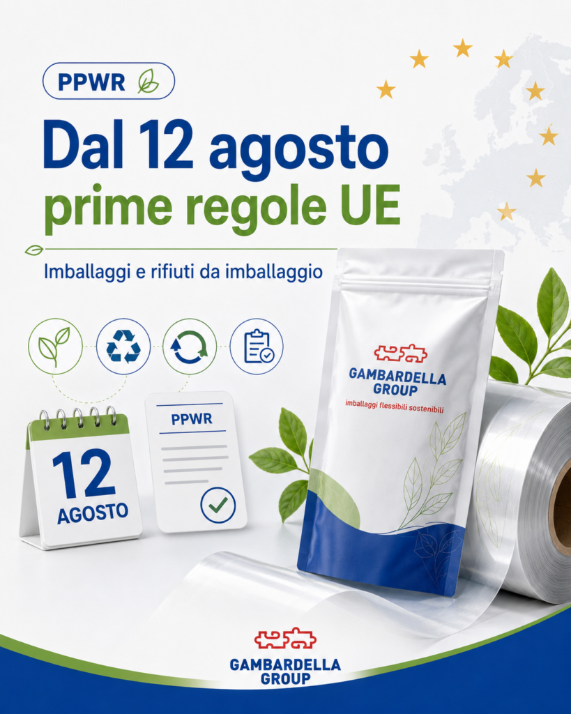 Soluzioni di packaging flessibile conforme al Regolamento UE 2025/40 per food e no food Gambardella Group